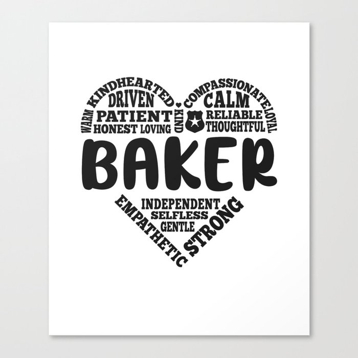 Baker love Canvas Print