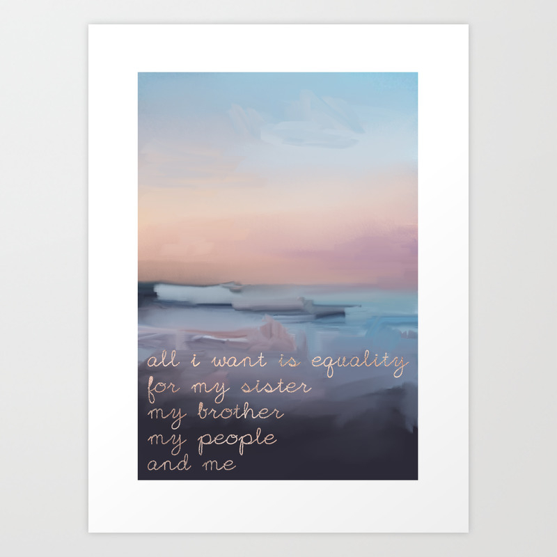 Nina Simone Quote Lyrics Art Print By Bypepperana Society6