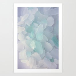 Sea Glass White Art Print