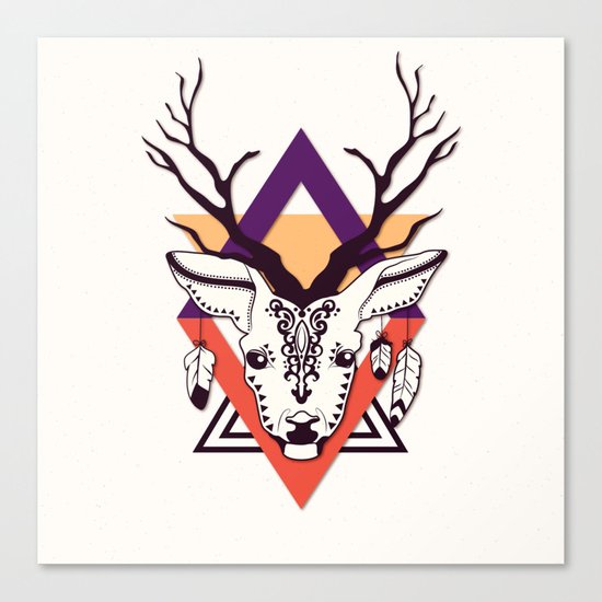 Ethnic - Deer Canvas Print