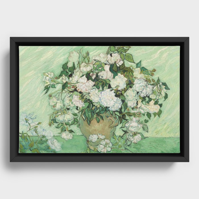 Vincent van Gogh - Roses Framed Canvas