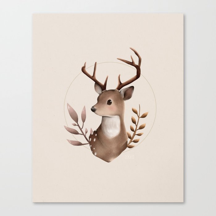 Deer Portrait Canvas Print