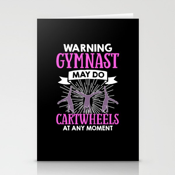 Cartwheel Gymnastic Cartwheeling Athletes Gymnast Stationery Cards