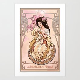 La Princesse aux fleurs de pêcher Art Print