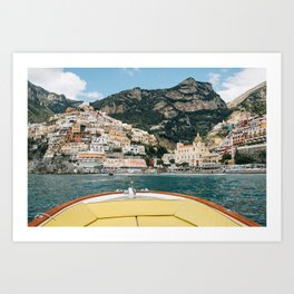 Amalfi Positano by Boat Art Print