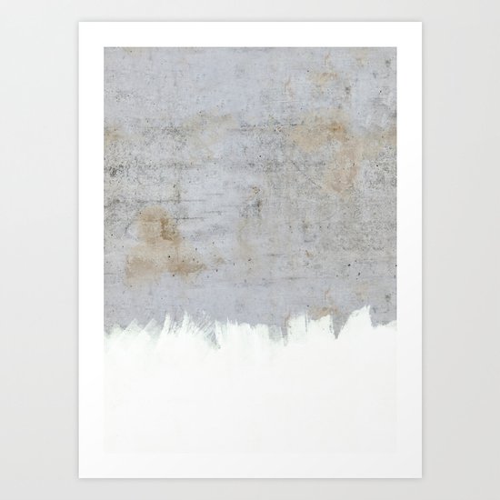 Painting on Raw Concrete Art Print by cafelab | Society6