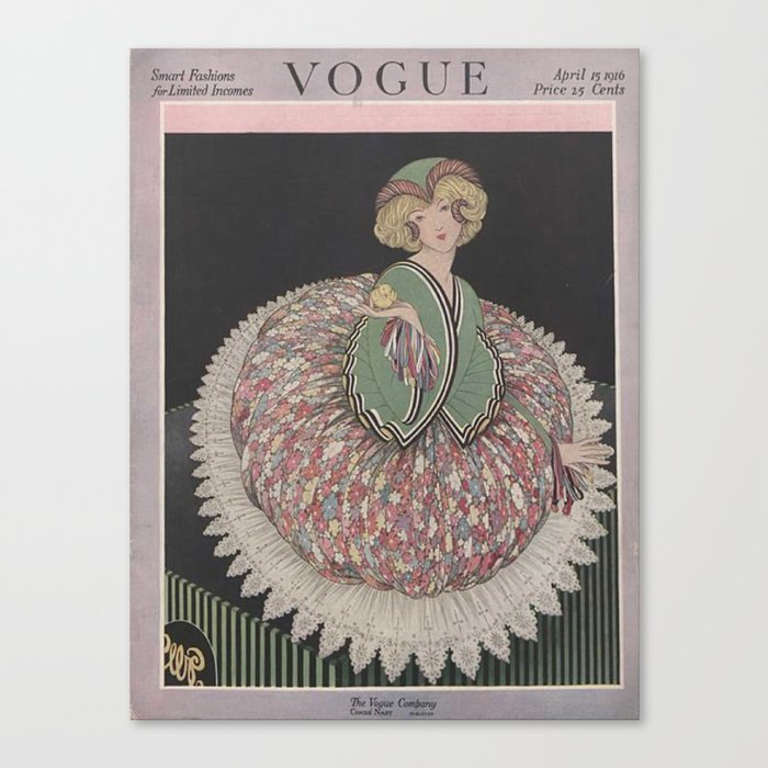 Vintage Fashion Magazine Cover April 1915 Canvas Print