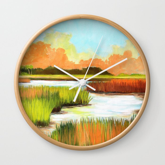 Low Country Marsh Wall Clock