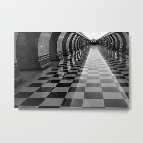Moscow Metra Metal Print