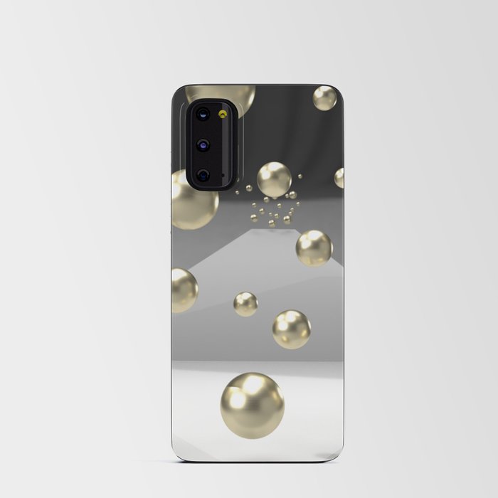 Abstract 3d balck and gold design Android Card Case