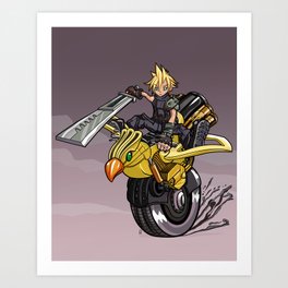 Cloud Fantasy Chocobo Full Art Print