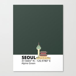 Seoul alpine green Canvas Print