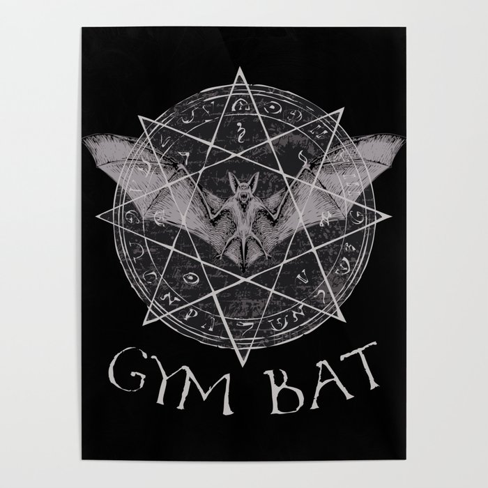 Gym Bat Duffle Bag Poster