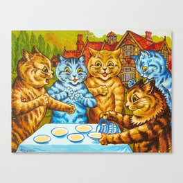 Cats Tea Party by Louis Wain Canvas Print