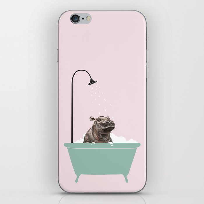Hippo Enjoying Bubble Bath iPhone Skin