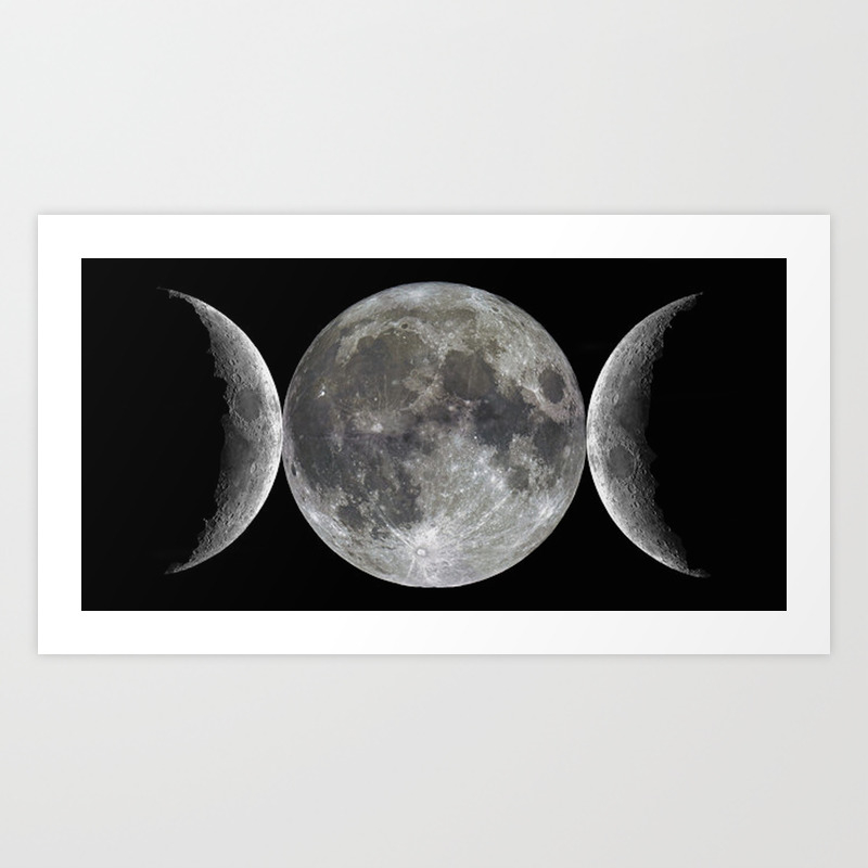 Triple Goddess Moon Moons Goddess And God Art Print By Gypsydreams06 Society6
