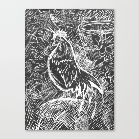 Chicken Scratch Canvas Print