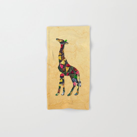 Animal Mosaic - The Giraffe Hand & Bath Towel