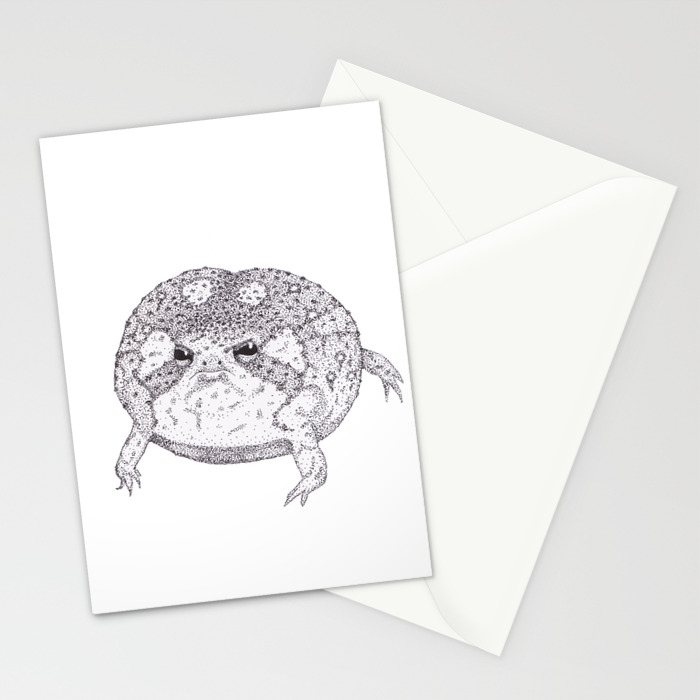 Round Boy Desert Rain Frog Stationery Cards By Jodraws Society6