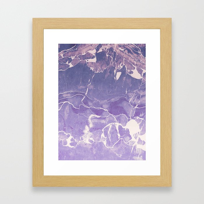 Ultraviolet Marble Framed Art Print