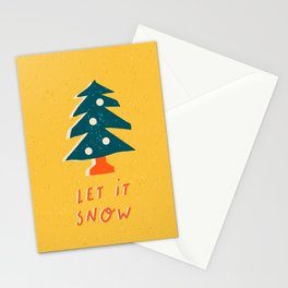 Christmas and New Year card "Let it snow" Stationery Card