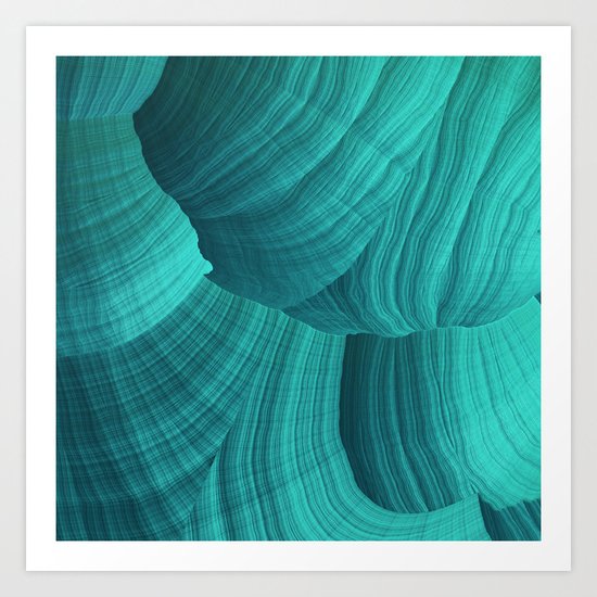 Turquoise Sediment Art Print