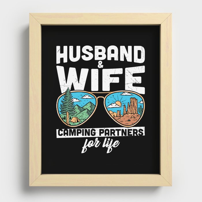 Husband And Wife Camping Partners For Life Recessed Framed Print