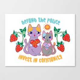 Defund The Police Cats Canvas Print