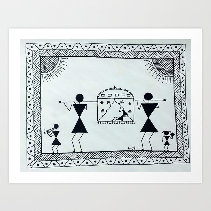 Warli Painting Art Print By Ranjaniart Society6