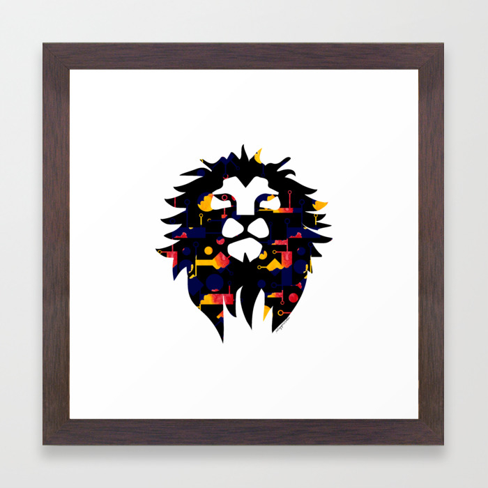 Abstract African Lion Framed Art Print By Vjcreative Society6