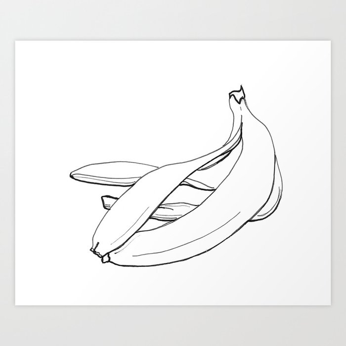 Banana Peel Art Print