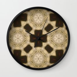 Gothic / Cross Geometric Abstract Black Beige Brown Medieval Renaissance Queen King Gothic Decor Wall Clock