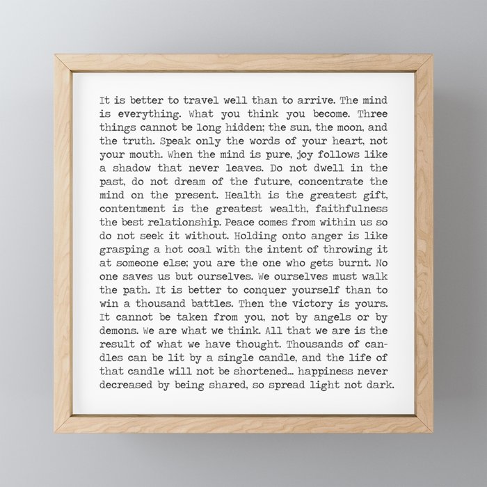 The Wisdom of Buddha Framed Mini Art Print