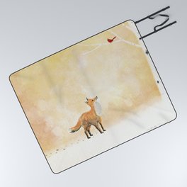 Fox and Cardinal  Picnic Blanket