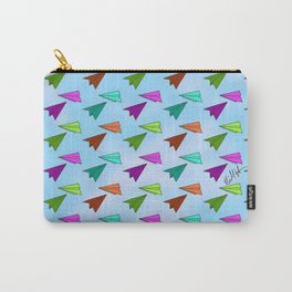 Paper Fliers Carry-All Pouch | Graphicdesign, Plane, Paperfliers, Popart, Paperplanes, Digital, Pattern, Sky 