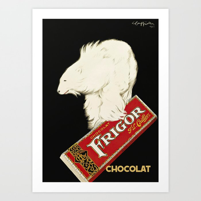 Polar Bear vintage chocolate bar ad Art Print