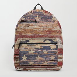 New Americana Rustic Flag Country Home Decor Patriotic Art A643 Backpack