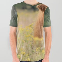 Beautiful Highland Cows Cattle Bos Taurus All Over Graphic Tee