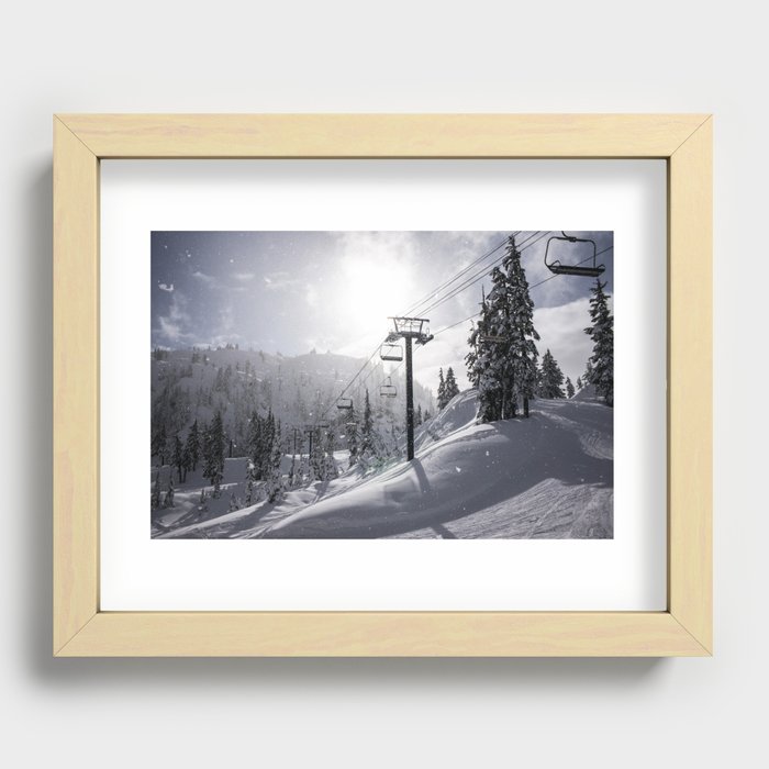 Mt Baker Ski Lift Recessed Framed Print