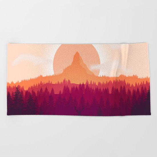 Can You See Deer In THe Art Beach Towel