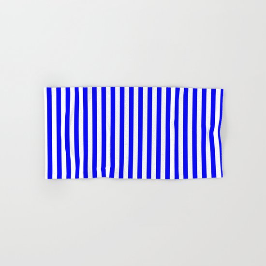 Vertical Stripes (Blue/White) Hand & Bath Towel