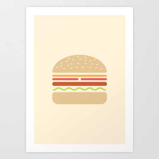 #62 Hamburger Art Print