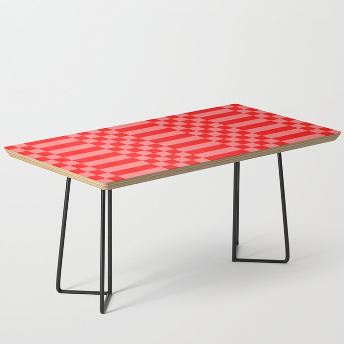 Checkered Stripes pattern pink Coffee Table