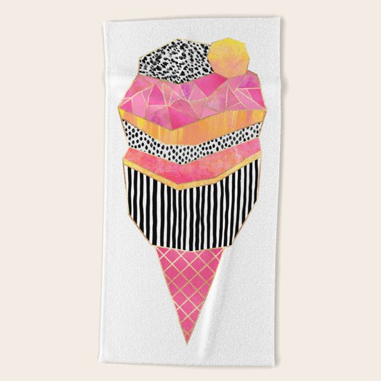Ice Cream 3 Beach Towel