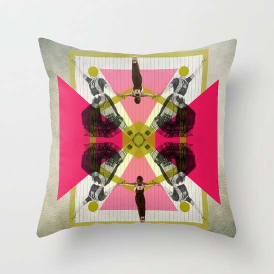 Bollywood geometrical gym Throw Pillow