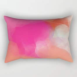 dreamy days in pink peach aquarell Rectangular Pillow