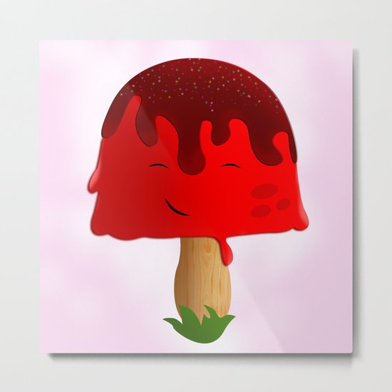 Frozen Mushroom Metal Print