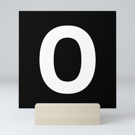 Letter O (White & Black) Mini Art Print