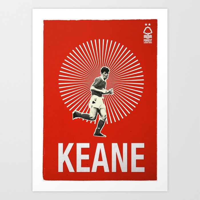 Nottingham Forest Legends Series Roy Keane Graphic Poster Art Roy Keane Graphic Poster Art