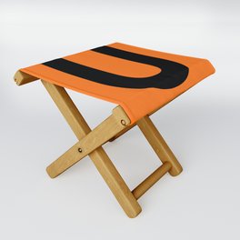 Letter U (Black & Orange) Folding Stool
